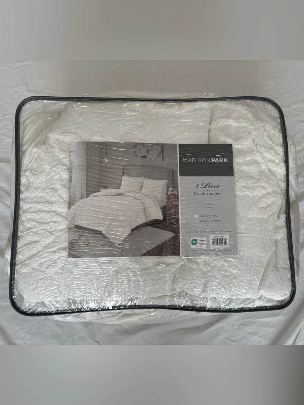 Madison Park - Floral Chenille Tufted 3-pc Comforter Set - King/Cali King